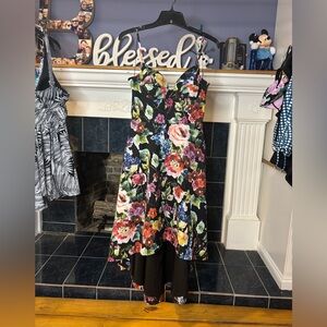 Aiden Mattox Floral Sleeveless Dress